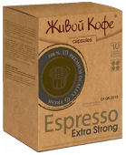 Живой кофе Espresso Extra Strong 10 шт. капсулы для кофемашин Nespresso       для дома