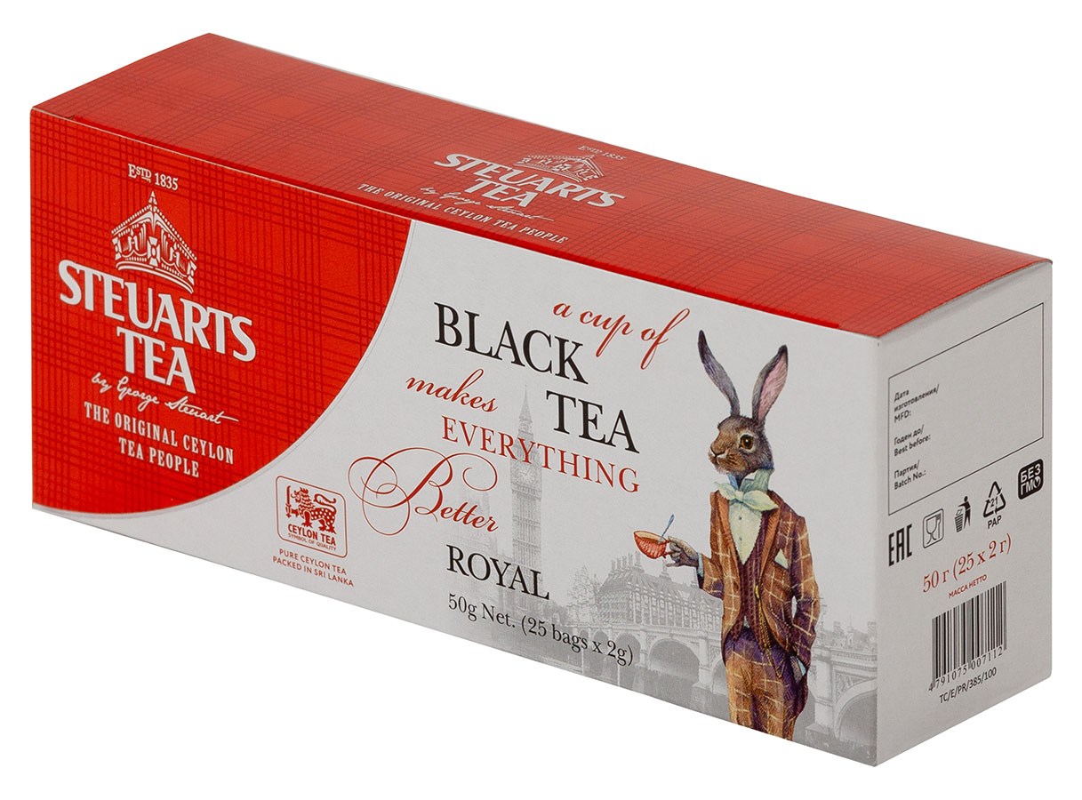 Чай в пакетиках STEUARTS Black Tea Royal 25 пак.
