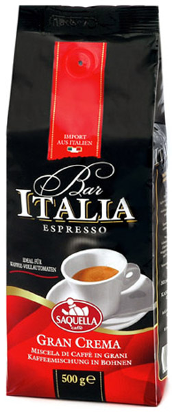 Кофе в зернах Saquella Bar Italia Gran Crema 500 г