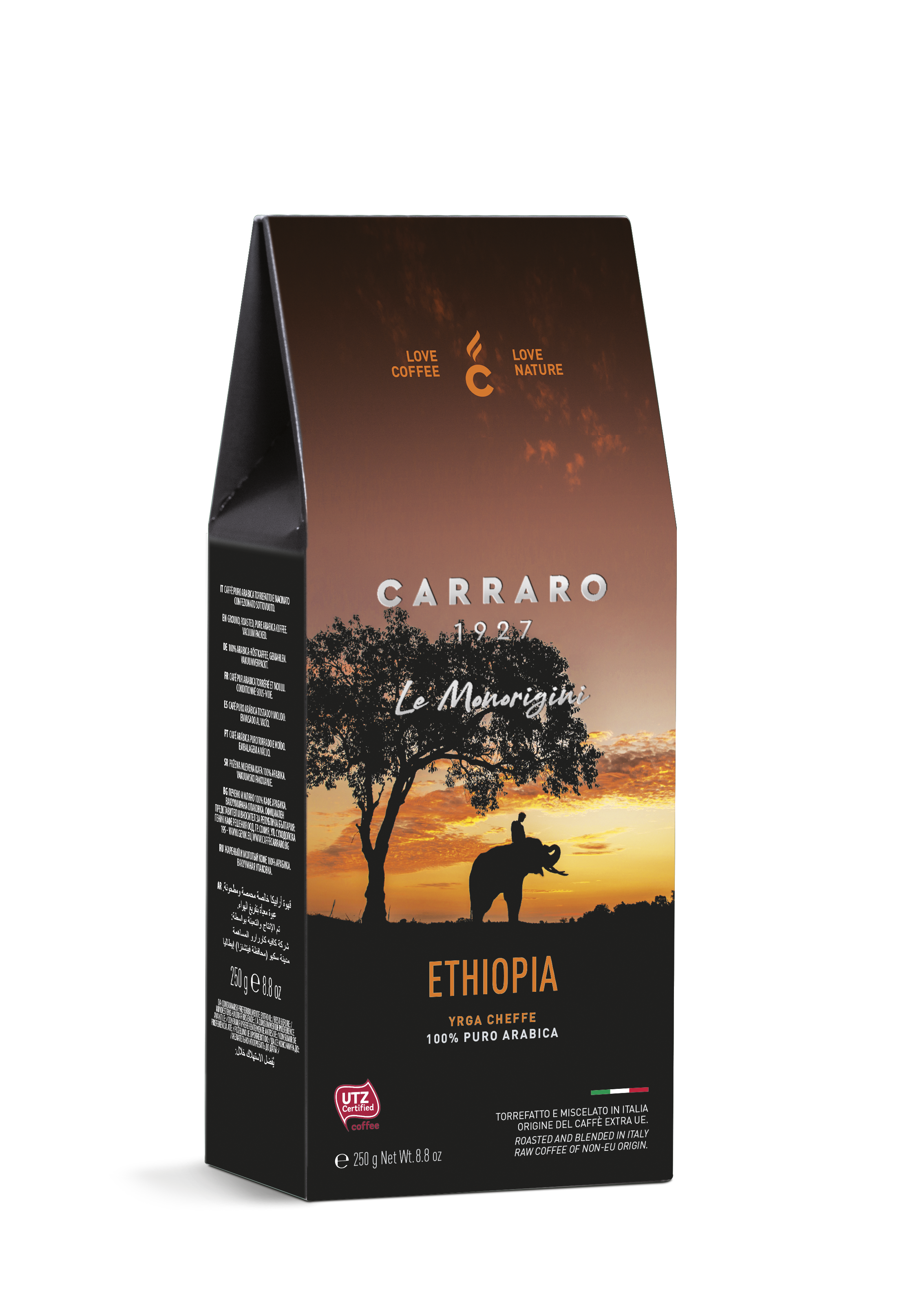 Кофе молотый Carraro Ethiopia моносорт (Карраро Эфиопия) 250 г