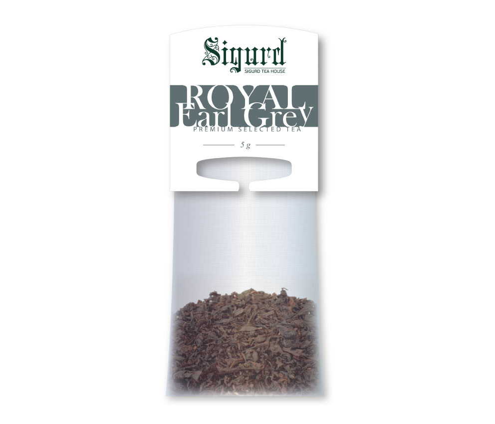 Чай в пакетиках для чайника Sigurd Royal Earl Grey (Королевский Эрл Грей) 20 пакетиков по 5 г
