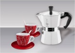 Подарочный набор Bialetti Moka White с двумя чашками