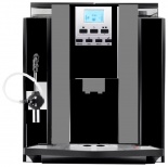 Маталлическая Автоматическая кофемашина italco Merol 709, серого цвета  с автоматическим капучинатором.