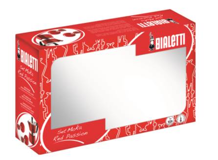 Подарочный набор Bialetti Moka Red с двумя чашками