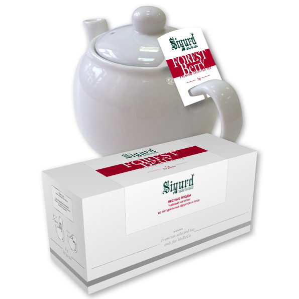 Чай в пакетиках для чайника Sigurd Forest Berry ( Лесные ягоды) 20 пакетиков по 5 г