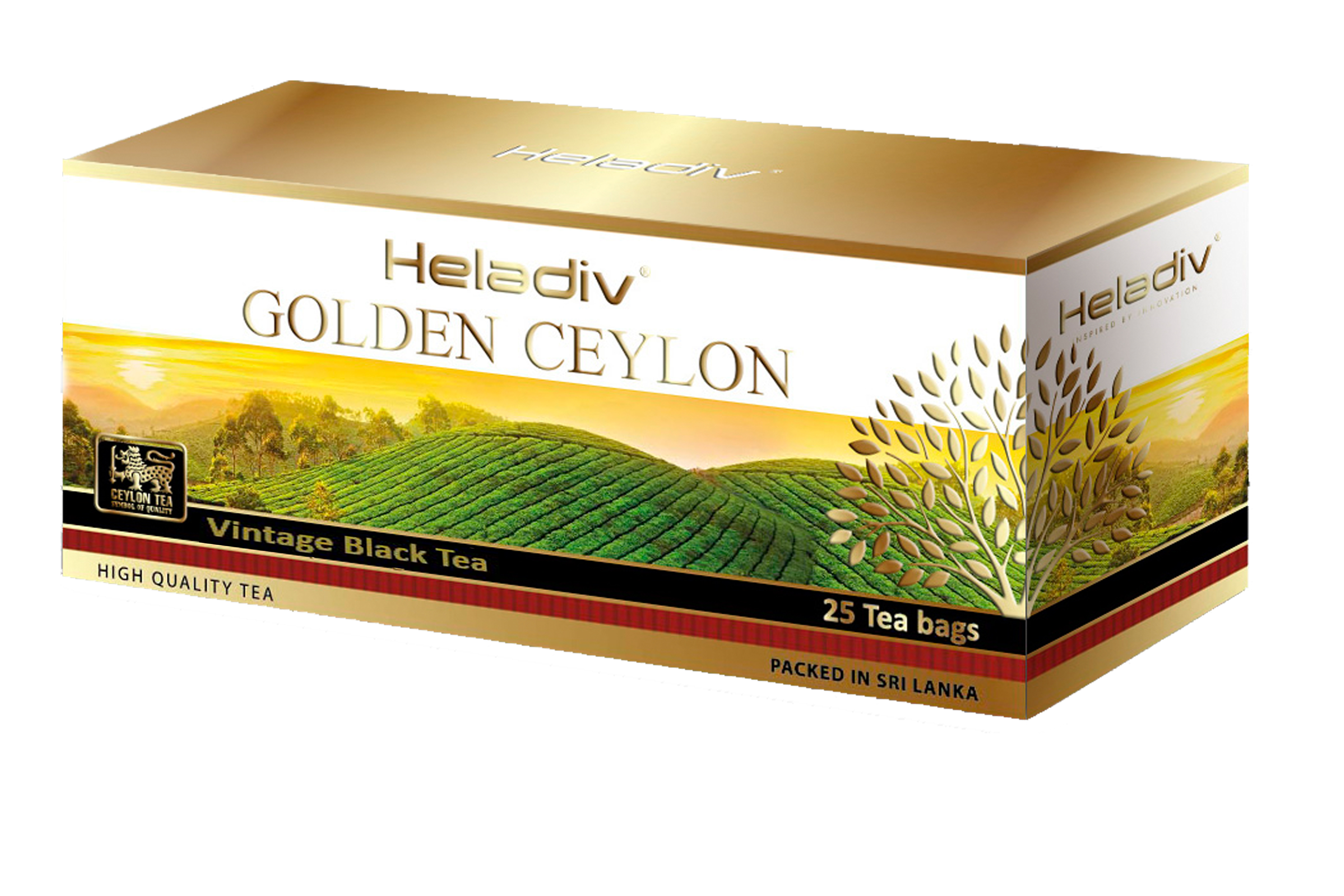 Чай в пакетиках heladiv GOLDEN CEYLON Vintage Black 25 пакетов