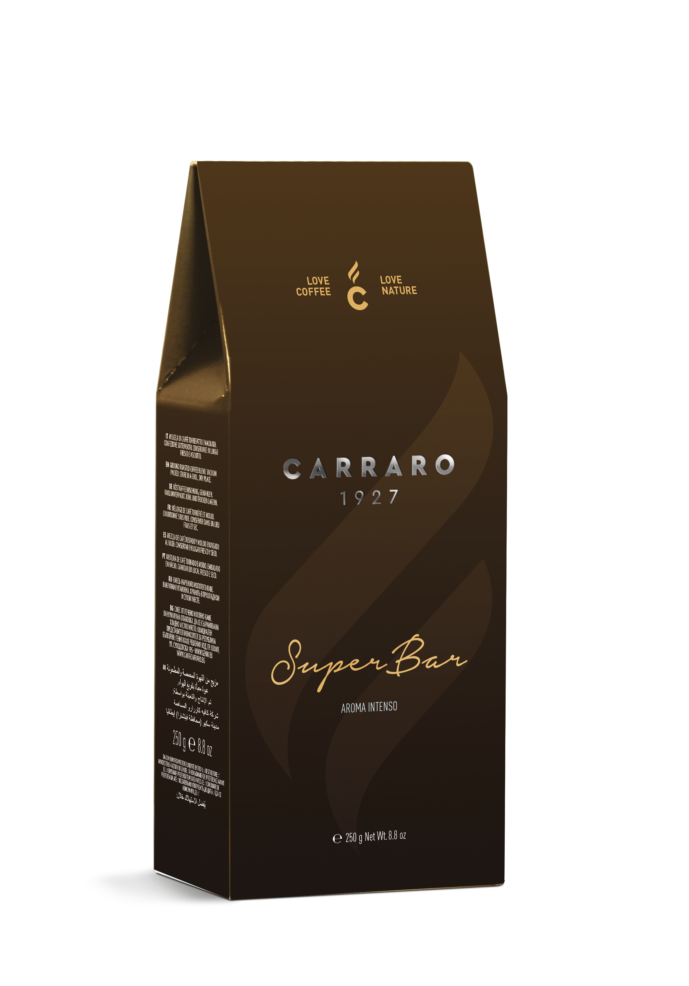 Кофе молотый  Carraro Super Bar 250 гр картон