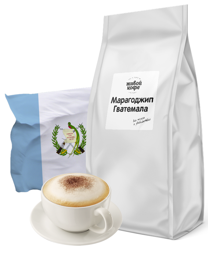 Живой кофе в зернах Safari Coffee Марагоджип Гватемала 1 кг